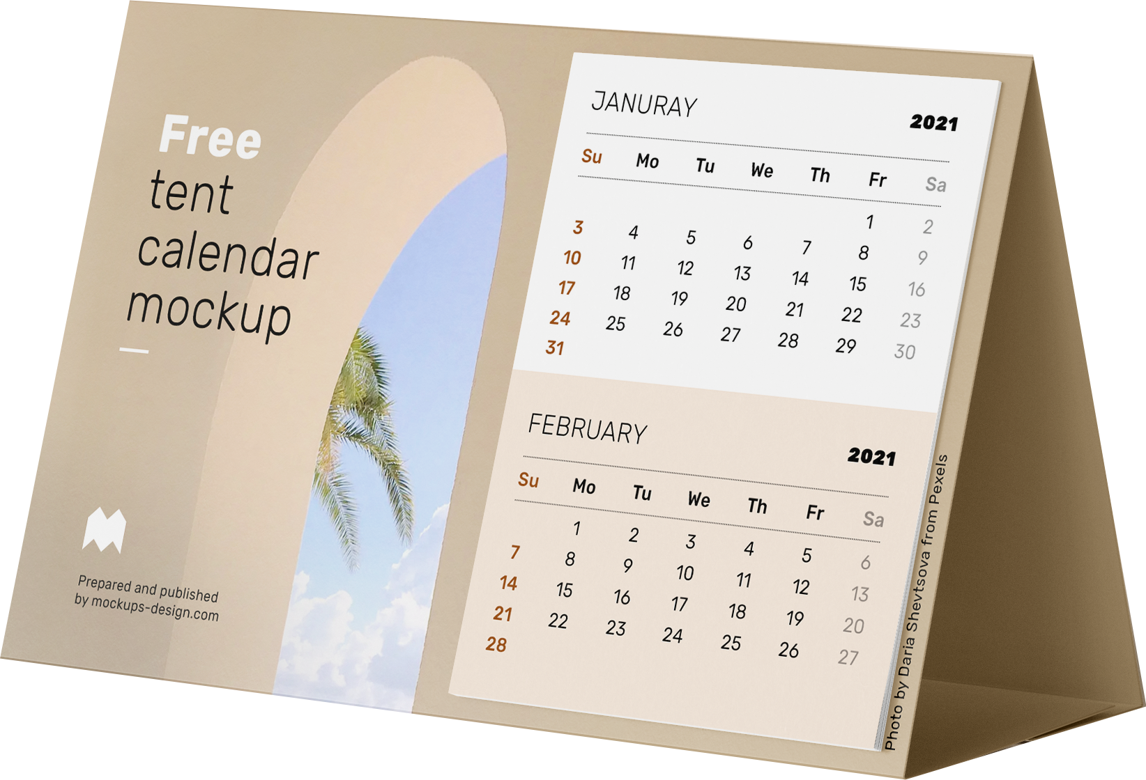 Mockup kalendáře